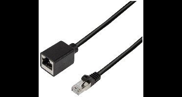 LogiLink CQX073S RJ45 Netwerkkabel, patchkabel CAT 6A S/FTP 5.00 m Zwart Vlambestendig, Halogeenvrij, Afscherming gevlochten 1 stuk(s)