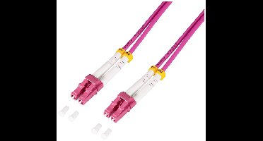 LogiLink FC4LC01 Glasvezel Optische vezel Aansluitkabel 1.00 m Violet [1x LC-/UPC-stekker - 1x LC-/UPC-stekker] 50/125 µ Multimode OM4