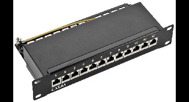 LogiLink NP0052B 12 poorten Patchpaneel 254 mm (10) CAT 6A 1 HE