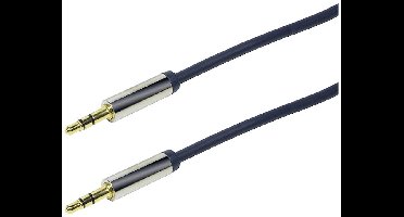LogiLink CA10050 Jackplug Audio Aansluitkabel 0.50 m Zwart (mat)