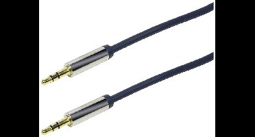 LogiLink CA10100 Jackplug Audio Aansluitkabel 1.00 m Zwart (mat)