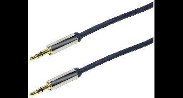 LogiLink CA10500 Jackplug Audio Aansluitkabel 5.00 m Donkerblauw (mat)