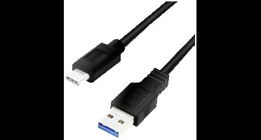 LogiLink USB-kabel USB 3.2 Gen1 USB-A stekker, USB-C stekker 0.50 m Zwart CU0167