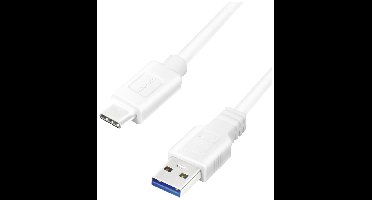 LogiLink CU0173 USB-kabel USB 3.2 Gen1 USB-A stekker, USB-C stekker 0.50 m Wit