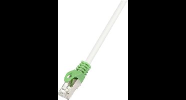 LogiLink RJ45 (cross) Netwerkkabel Aansluitkabel CAT 6 S/FTP 10.00 m Grijs Vlambestendig, Afscherming gevlochten, Afscherming totaal, Halogeenvrij, Pair