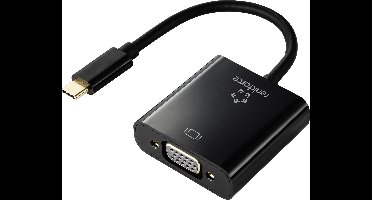 Renkforce RF-4679564 USB-C / VGA Adapter [1x USB-C stekker - 1x VGA-bus] Zwart 10.00 cm