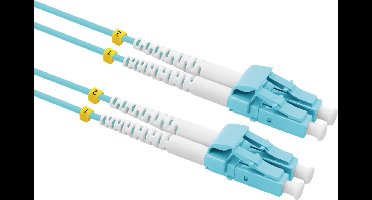 VALUE glasvezelkabel 50/125µm OM3, LC/LC, Low-Loss connector, turkoois, 2 m