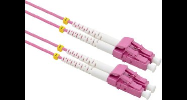 VALUE F.O. Kabel 50/125µm OM4, LC/LC, low-Loss connector , violet, 0,5 m