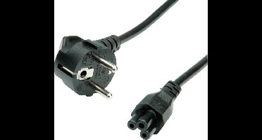 VALUE stroomkabel, 3pol. notebook-Female, zwart, 1,8 m