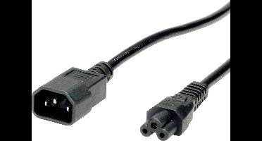 VALUE Stroomkabel IEC320/C14 male - C5 female, zwart, 1,8 m