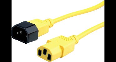 ROLINE stroomverlengkabel, IEC 320 C14 - C13, geel, 0,8 m