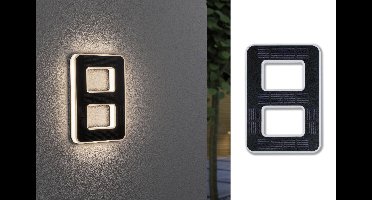 Paulmann 79849 4000870798492 Huisnummerlamp op zonne-energie Energielabel: A (A - G) 0.20 W Warmwit Zwart