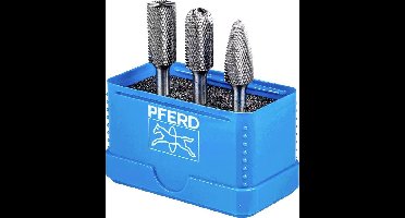 PFERD TOOLS 21901312 Freesstiftset Hardmetaal Werklengte 25 mm Schachtdiameter 6 mm