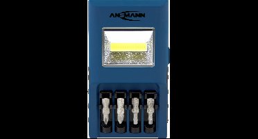 Ansmann 1600-0303 Op batterijen werkende werkplaatslamp WL180B met bithouder Energielabel 2021 n.v.t.