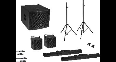Omnitronic Molly 2.1 Actieve PA-luidsprekerset Incl. subwoofer, Bluetooth