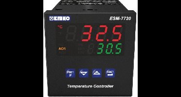 Emko ESM-7720.2.20.0.1/01.02/0.0.0.0 2-punt, P, PI, PD, PID Temperatuurregelaar Pt100, J, K, R, S, T -200 tot 1700 °C Relais 5 A, SSR (l x b x h) 95 x 72 x 72