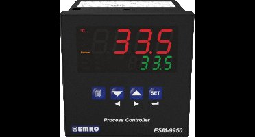 Emko ESM-9950.1.20.1.1/00.00/0.0.0.0 2-punt, P, PI, PD, PID Universele regelaar Pt100, L, J, K, R, S, T, B, E, N, C -200 tot 1700 °C Relais 5 A (l x b x h) 88