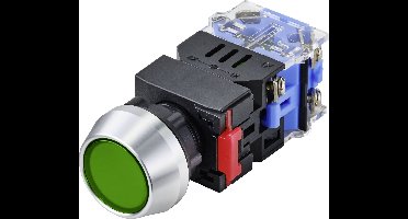 TRU COMPONENTS TC-9428124 LAS0-L-11Z/G/12V Drukschakelaar 250 V 5 A 1x uit/aan Continu Groen IP40 1 stuk(s)