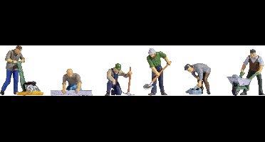 NOCH 36112 N Wegwerkers figuren Geverfd, Staand