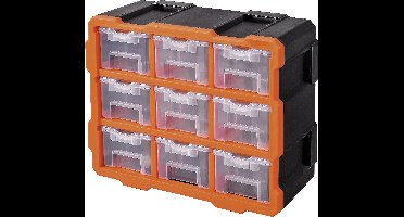 Alutec Assortimentskoffer-set (l x b x h) 38 x 17 x 32 mm Variabele onderverdeling Inhoud 9 onderdelen