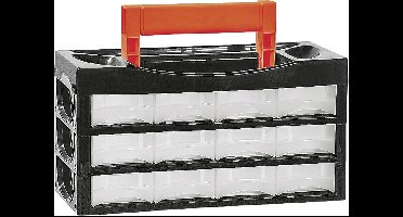 Alutec 66009 Assortimentskoffer (l x b x h) 128 x 34 x 68 mm Aantal vakken: 12 Inhoud 1 stuk(s)