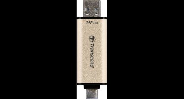 Transcend JetFlash 930C USB-stick 256 GB Goud TS256GJF930C USB-A 3.2 Gen 1, USB-C