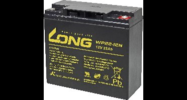 Long WP22-12N Loodaccu 12 V 22 Ah Loodvlies (AGM) (b x h x d) 181 x 167 x 76 mm M6-schroefaansluiting Geringe zelfontlading, Onderhoudsvrij