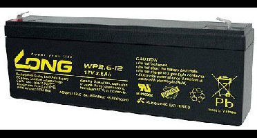 Long WP2.6-12 Loodaccu 12 V 2.6 Ah Loodvlies (AGM) (b x h x d) 178 x 66 x 35 mm Kabelschoen 4.8 mm Geringe zelfontlading, Onderhoudsvrij