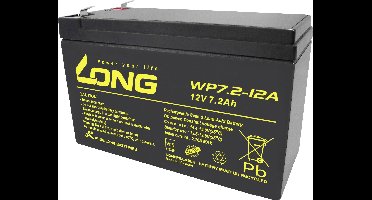 Long WP7.2-12A/F1 Loodaccu 12 V 7.2 Ah Loodvlies (AGM) (b x h x d) 151 x 102 x 65 mm Kabelschoen 4.8 mm VDS-certificering, Geringe zelfontlading, Onderhoudsvrij