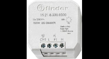 Finder 15.21.8.230.0200 Dimmer (inbouw) Geschikt voor lampen: LED-lamp Lichtgrijs