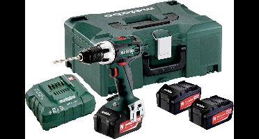 Metabo BS 18 LT SET 602102960 Accu-schroefboormachine 18 V 4.0 Ah Li-ion Incl. 3 accus, Incl. lader, Incl. koffer