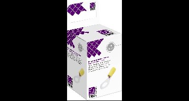 TRU COMPONENTS T2010C295 Ringkabelschoen Dwarsdoorsnede (max.): 6.0 mm² Schachtdiameter: 6.4 mm Deels geïsoleerd Geel 10 stuk(s)