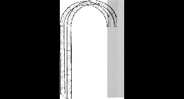 Siena Garden 732696 Rozenboog, metaal zwart afmetingen: 130x35x245cm