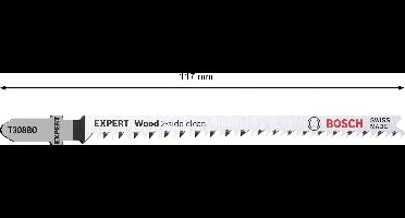 Bosch Accessories 2608900556 EXPERT „Wood 2-side clean” T 308 BO Decoupeerzaagblad, 25 stuks 25 stuk(s)