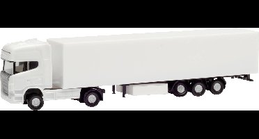 Herpa 013802 N Vrachtwagen Scania R TL trekker-opleggercombinatie met gesloten trailer - minikit