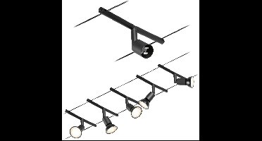 Paulmann Wire Systems 94446 Kabelsysteem compleet GU5.3 Zwart (mat), Chroom