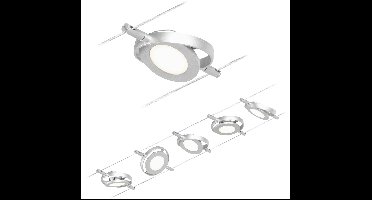 Paulmann RoundMac 94414 Kabelsysteem compleet LED vast ingebouwd LED Chroom (mat)