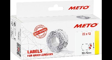 METO Prijslabels 9506155 Permanent hechtend Breedte etiket: 22 mm Hoogte etiket: 12 mm Wit 1 stuk(s)