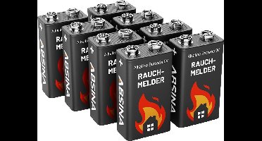 Absina 401005-8 9V batterij (blok) Alkaline 9 V 8 stuk(s)