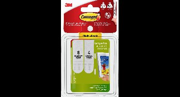 3M Command-beeldmontage strips S en M, voordeelverpakking Wit Inhoud: 12 paar