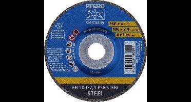 PFERD TOOLS EH 100-2,4 PSF STEEL/16,0 61739116 Doorslijpschijf gebogen 100 mm 25 stuk(s) Staal