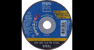 PFERD TOOLS EHT 100-2,4 PSF STEEL/16,0 61741116 Doorslijpschijf recht 100 mm 25 stuk(s) Staal