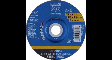 PFERD TOOLS 62015420 E 150-3,5 PSF DUO STEELOX Afbraamschijf gebogen Diameter 150 mm Boordiameter 22.23 mm RVS, Staal, IJzerslag 10 stuk(s)