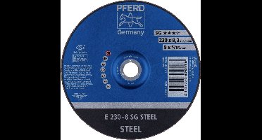 PFERD TOOLS 62223826 E 230-8 SG STEEL Afbraamschijf gebogen Diameter 230 mm Boordiameter 22.23 mm RVS, Staal 10 stuk(s)