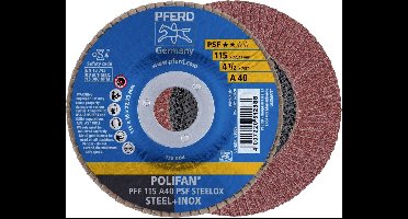 PFERD TOOLS 67644115 PFF 115 A 40 PSF STEELOX Lamellenschijf Diameter 115 mm Boordiameter 22.23 mm RVS, Staal 10 stuk(s)
