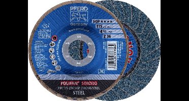 PFERD TOOLS 67788015 PFC 115 Z 36 SGP STRONG STEEL Lamellenschijf Diameter 115 mm Boordiameter 22.23 mm Staal 10 stuk(s)