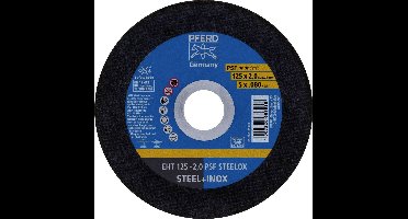 PFERD TOOLS EHT 125-2,0 PSF STEELOX 69120850 Doorslijpschijf recht 125 mm 25 stuk(s) RVS, Staal