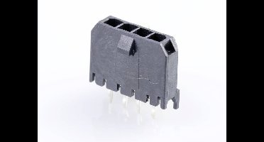 Molex 436500415 Male header, inbouw (standaard) Totaal aantal polen 4 Rastermaat: 3 mm 1 stuk(s)