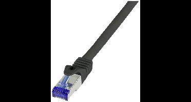 LogiLink C6A033S RJ45 Netwerkkabel, patchkabel CAT 6A S/FTP 1.00 m Zwart 1 stuk(s)