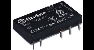 Finder 34.51.7.024.0019 Printrelais 24 V/DC 6 A 1x wisselcontact 1 stuk(s) Piece